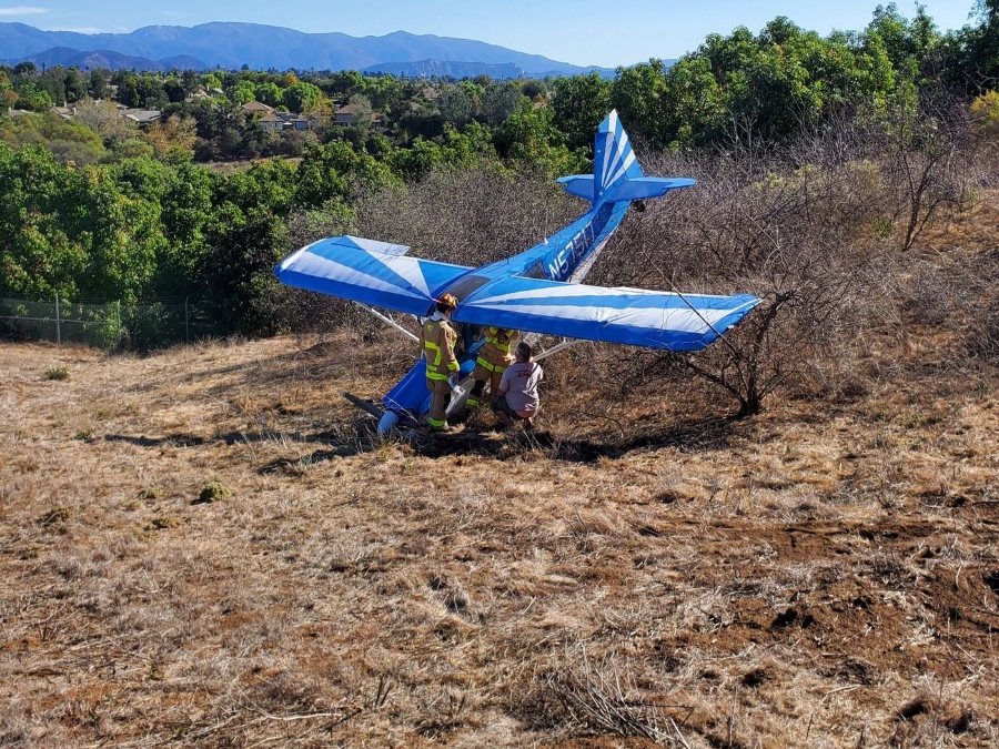 Pilot Suffers Minor Injuries In Fallbrook Hard Landing