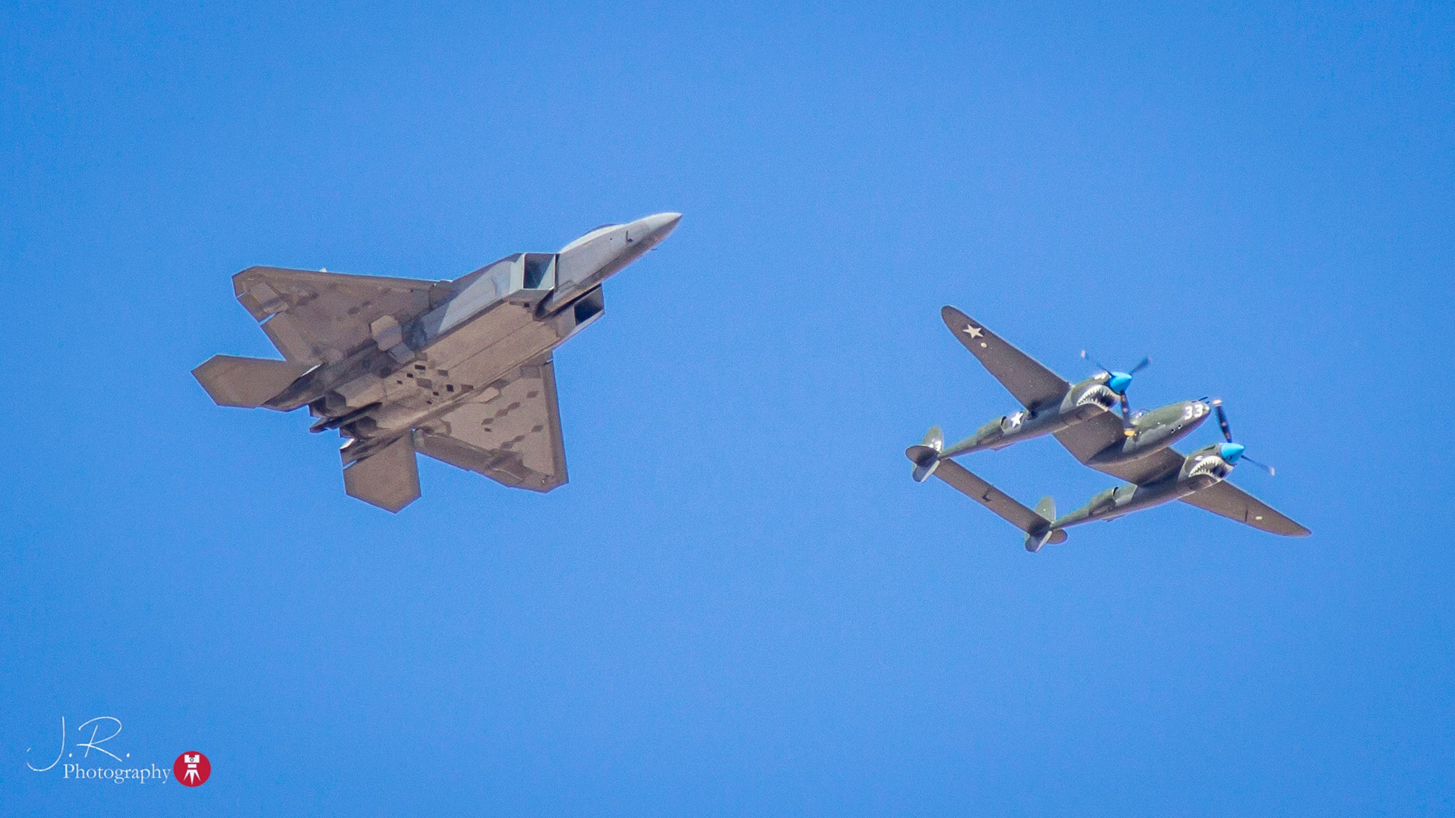 F-22 and P-38