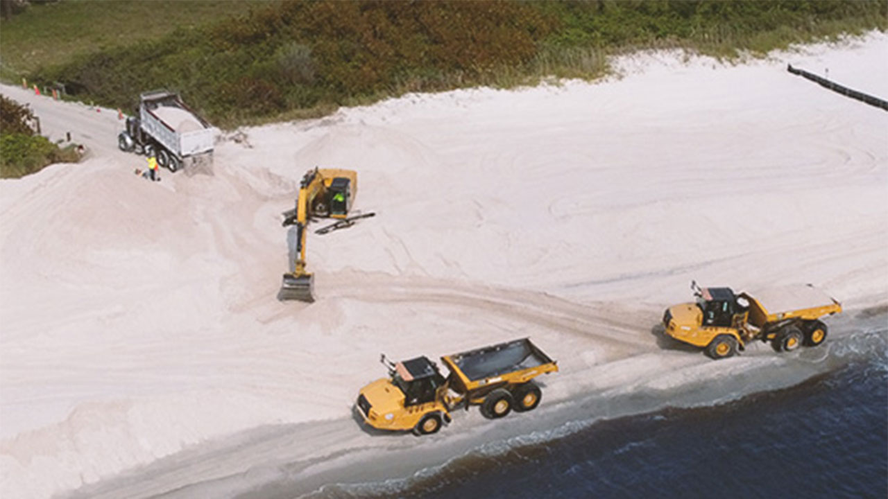 Beach renourishment at Dollman Beach in St. Lucie County is occurring in early 2026.