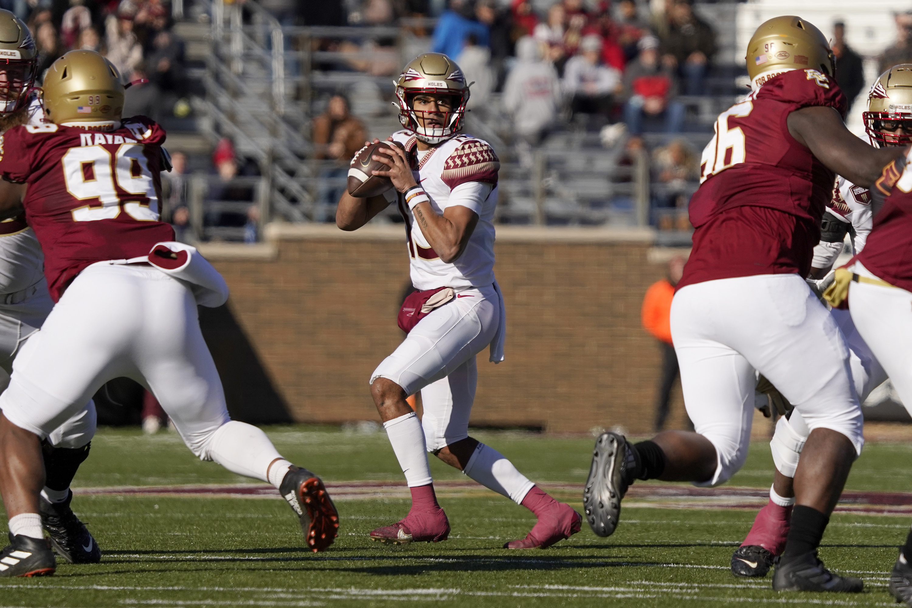 Florida State Seminoles QB Jordan Travis at Boston College Eagles in 2021