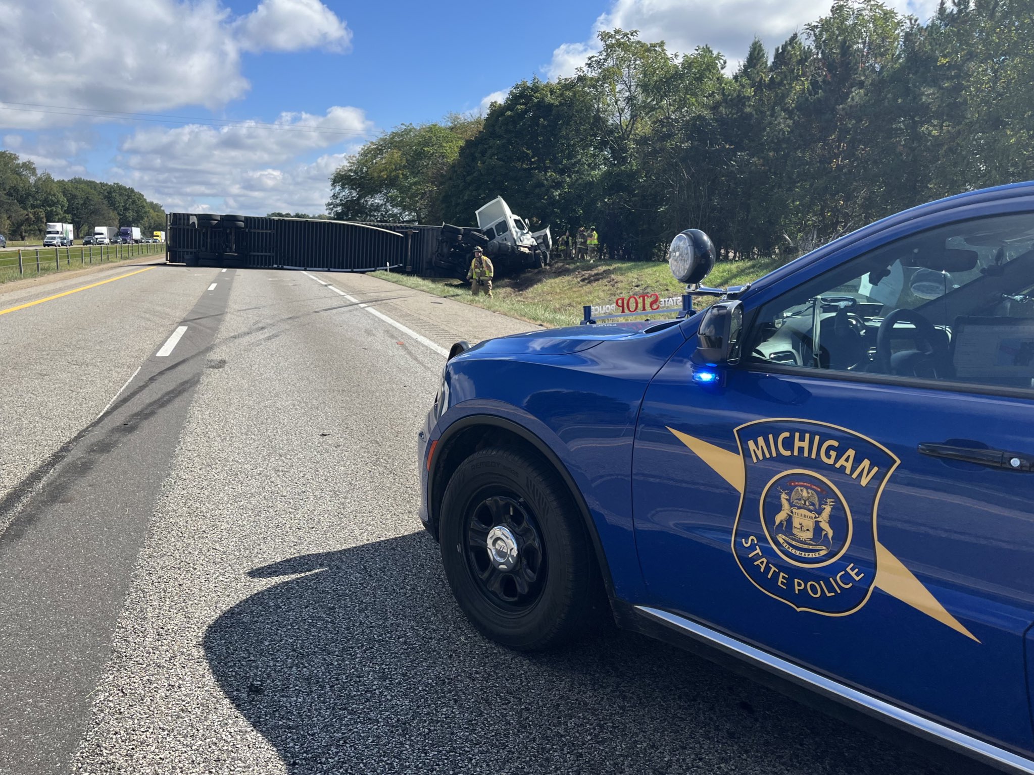 I-94 semi crash in Calhoun County
