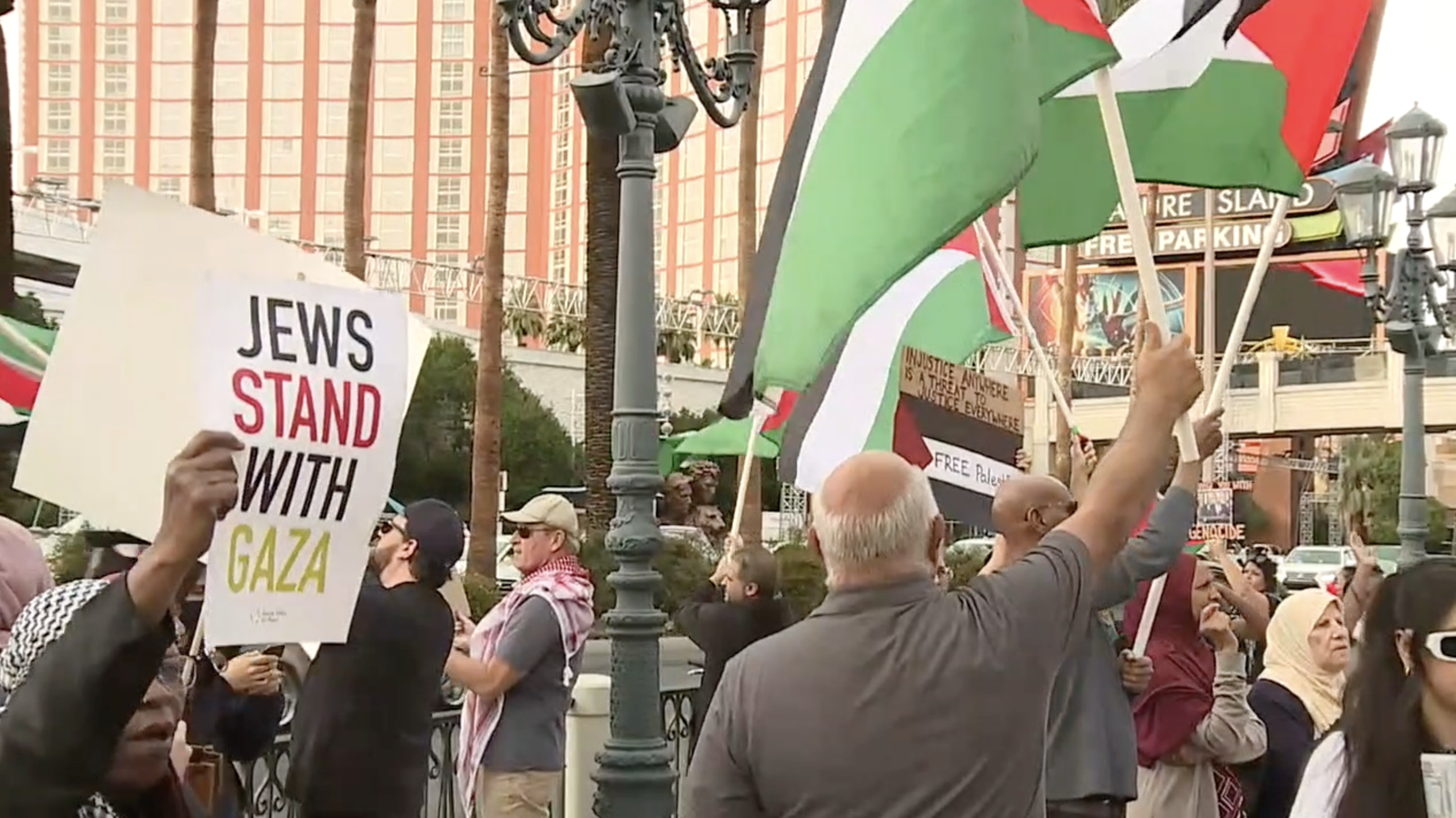 Pro-Palestinian Rally on Las Vegas Strip
