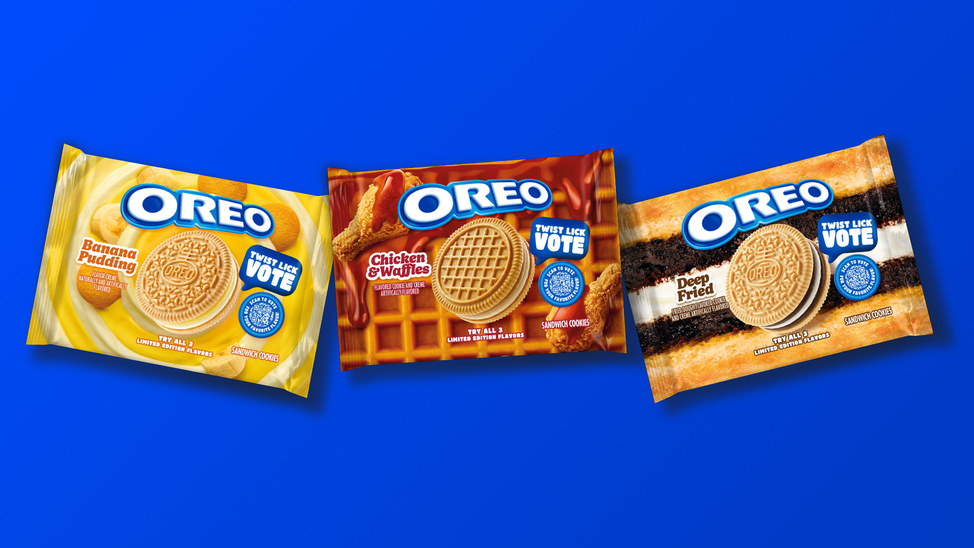 Three new varieties of Oreos