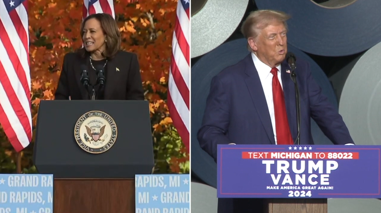 side by side photo of Kamala Harris and Donald Trump
