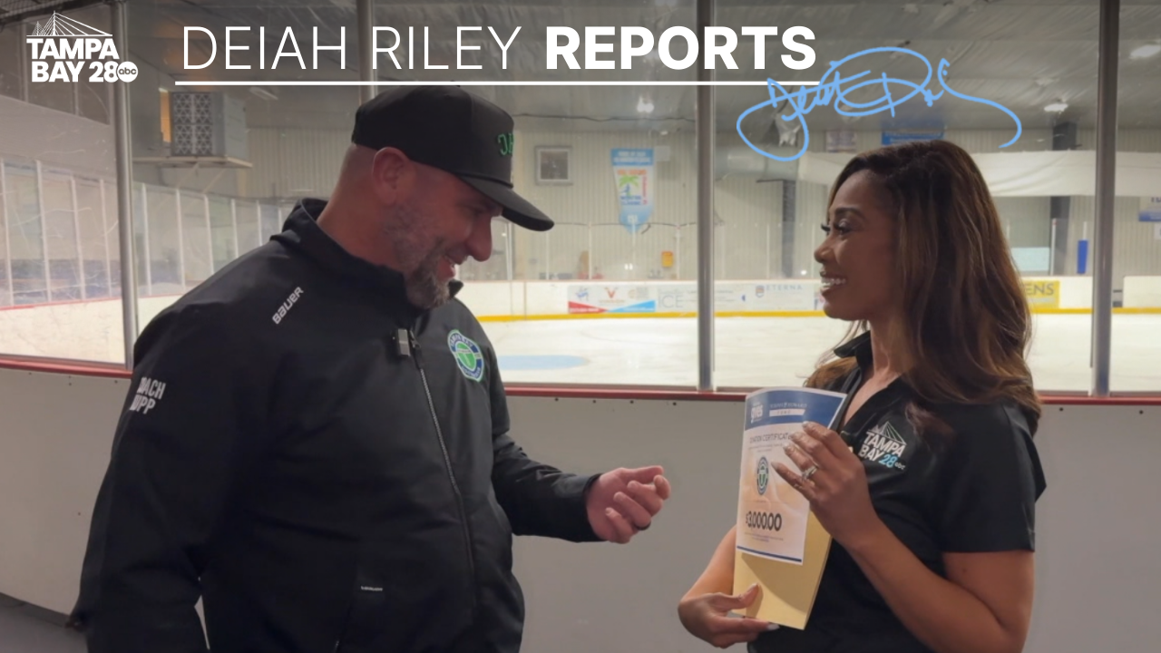 Tampa Bay 28 Gives donation helps the Tampa Bay Hockey Club 