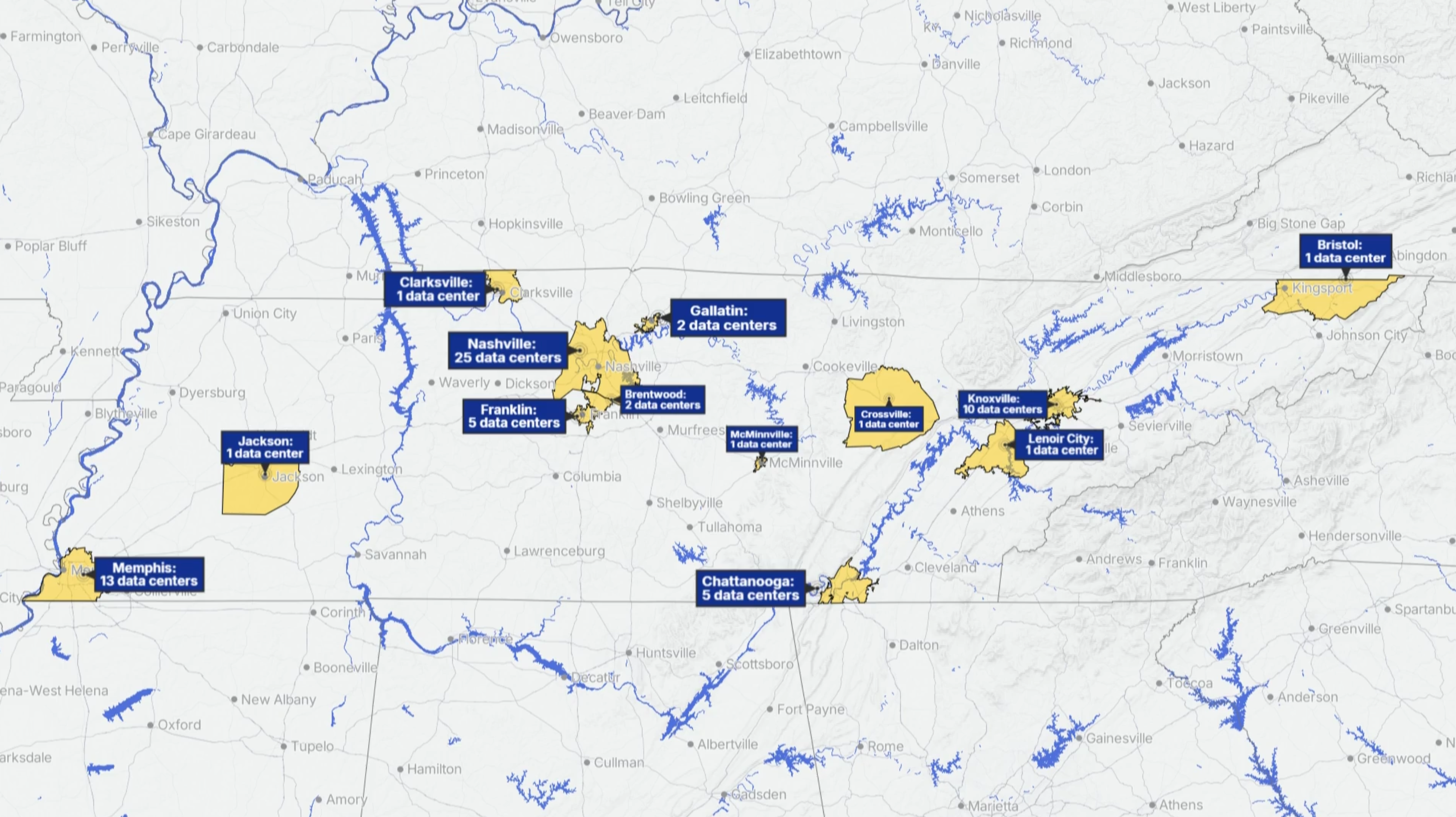 Middle Tennessee's data centers_map