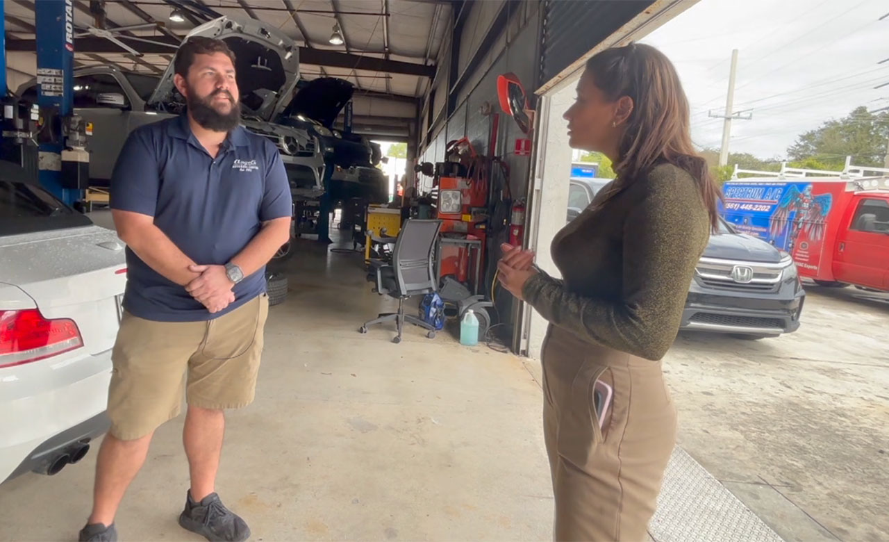 Todd Bender with Angel Mechanics tells WPTV reporter Kayla McDermott that car batteries are particularly vulnerable to cold weather.