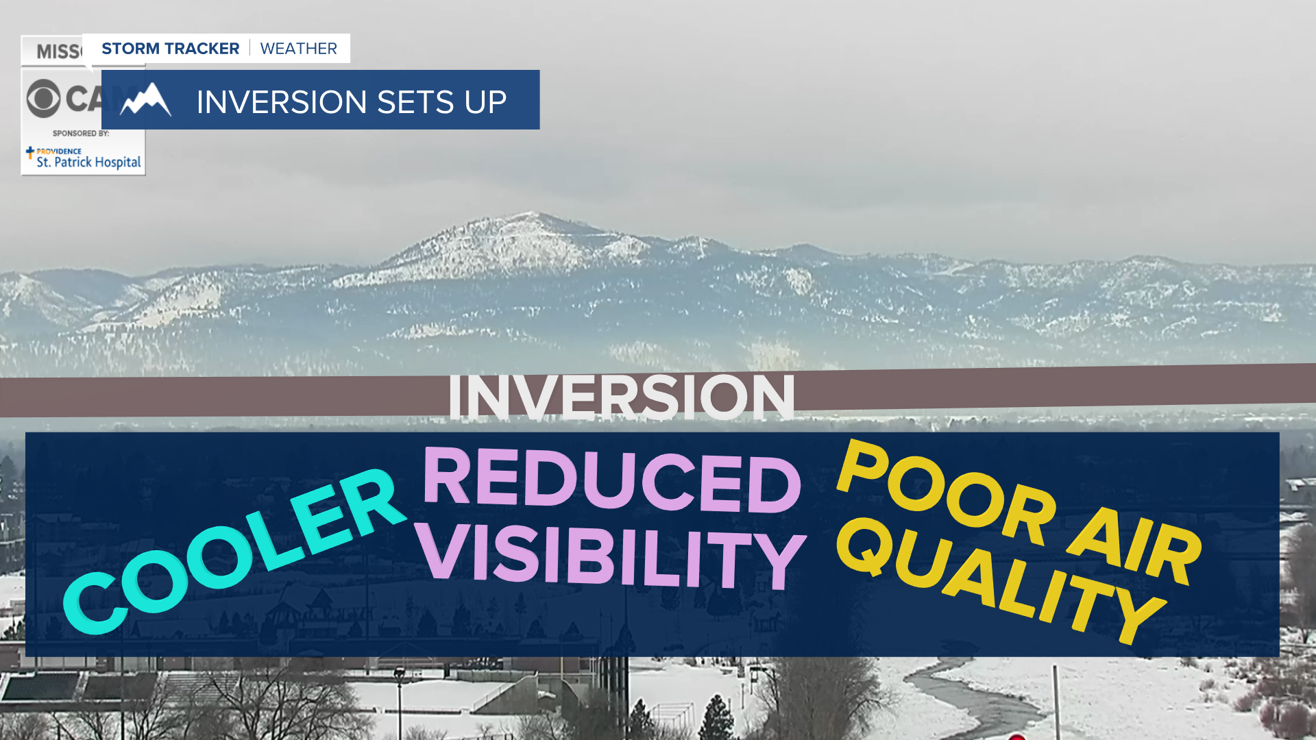 Inversions mean cooler valleys with degraded air quality 