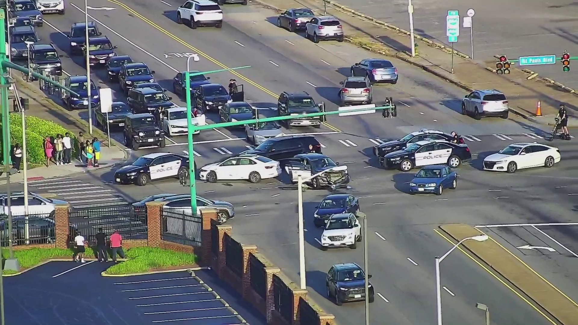 Crash at Brambleton Avenue and St. Paul's in Norfolk