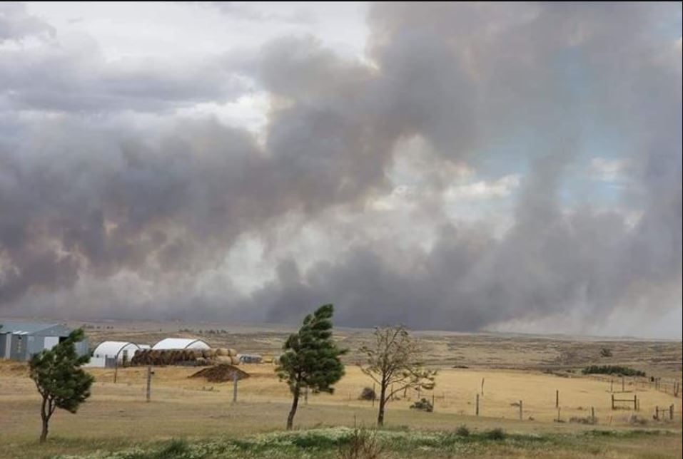 Fire in Garfield County pushed out of control by wind