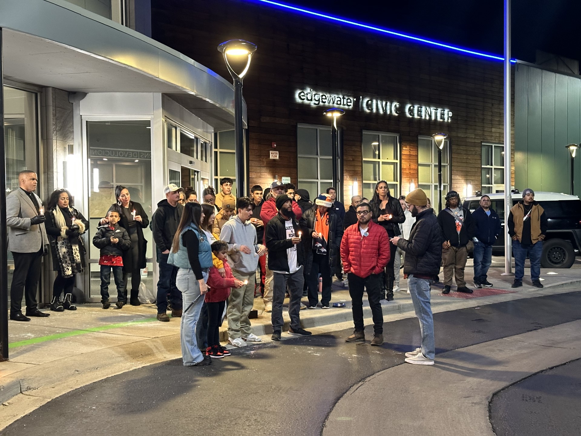 Adam Fresquez candlelight vigil 12-5-23