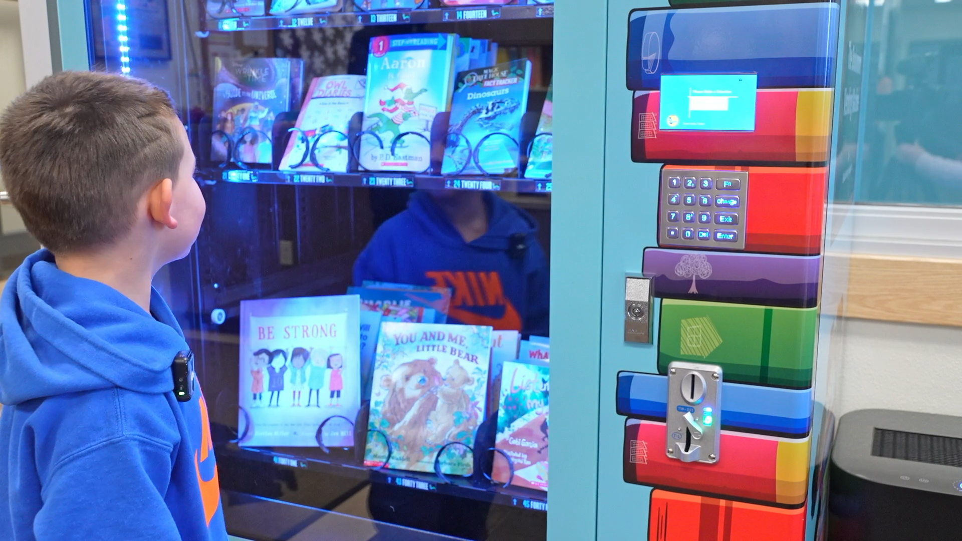 Broadwater Elementary book vending machine