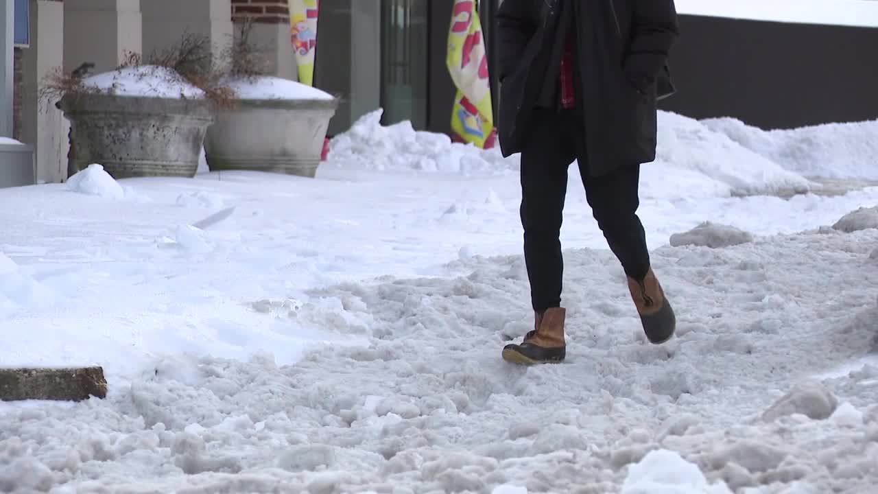 Icy sidewalks