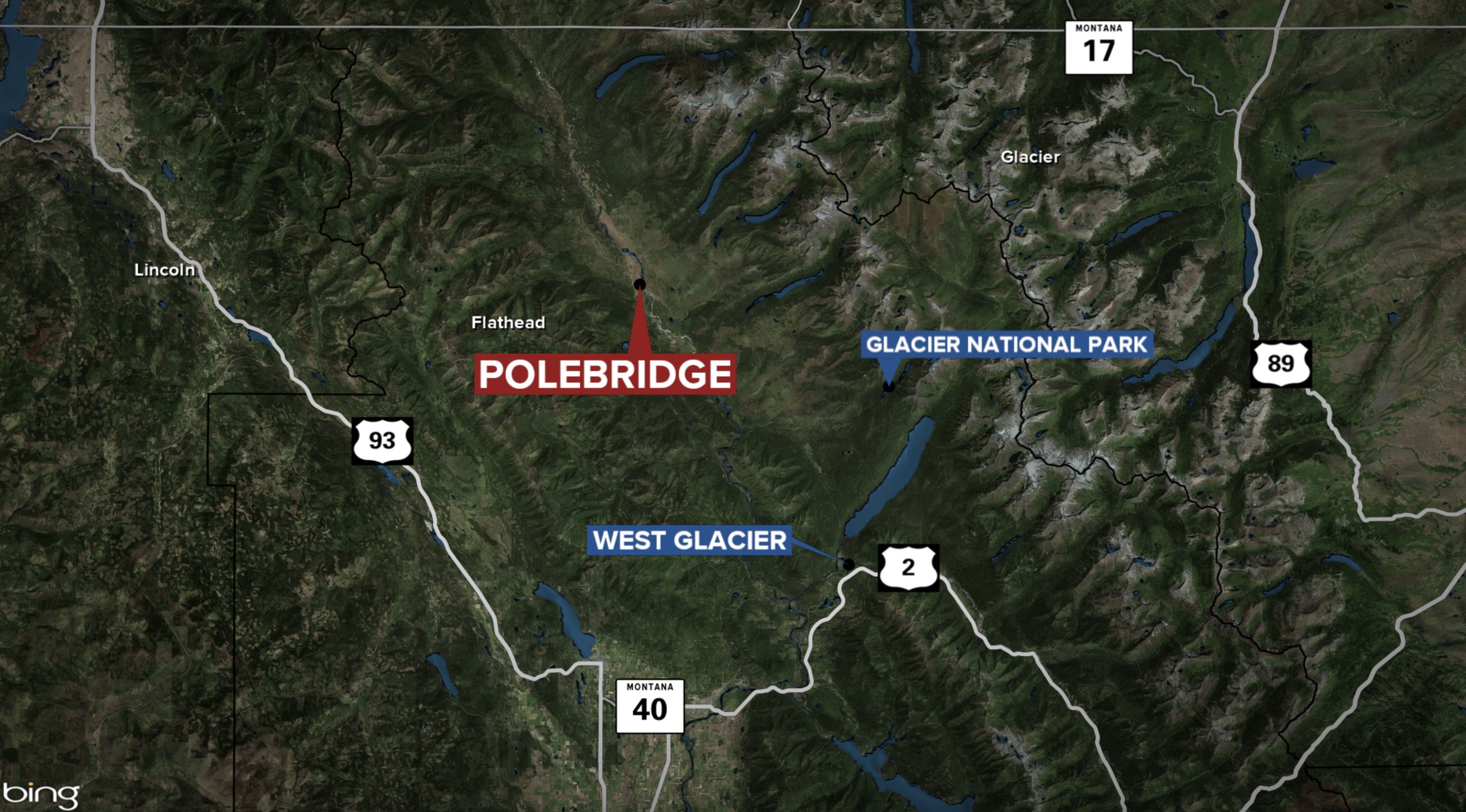 Polebridge Bear Attack Map