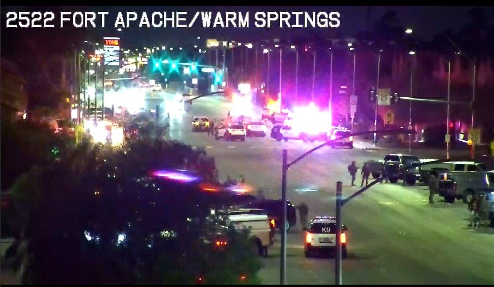 RTC: Police activity blocks all lanes on EB Warm Springs after Fort Apache