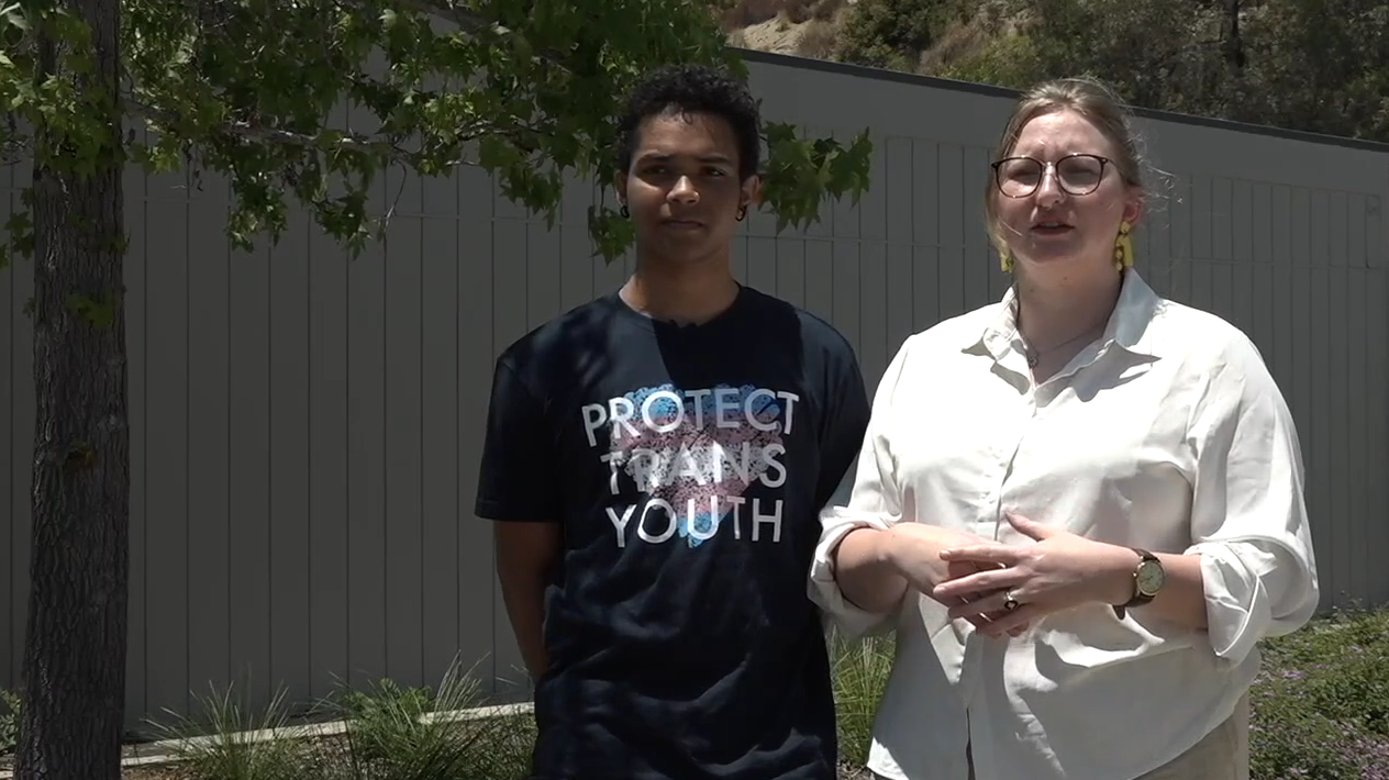 Trans teens Evan Johnson and Blu London