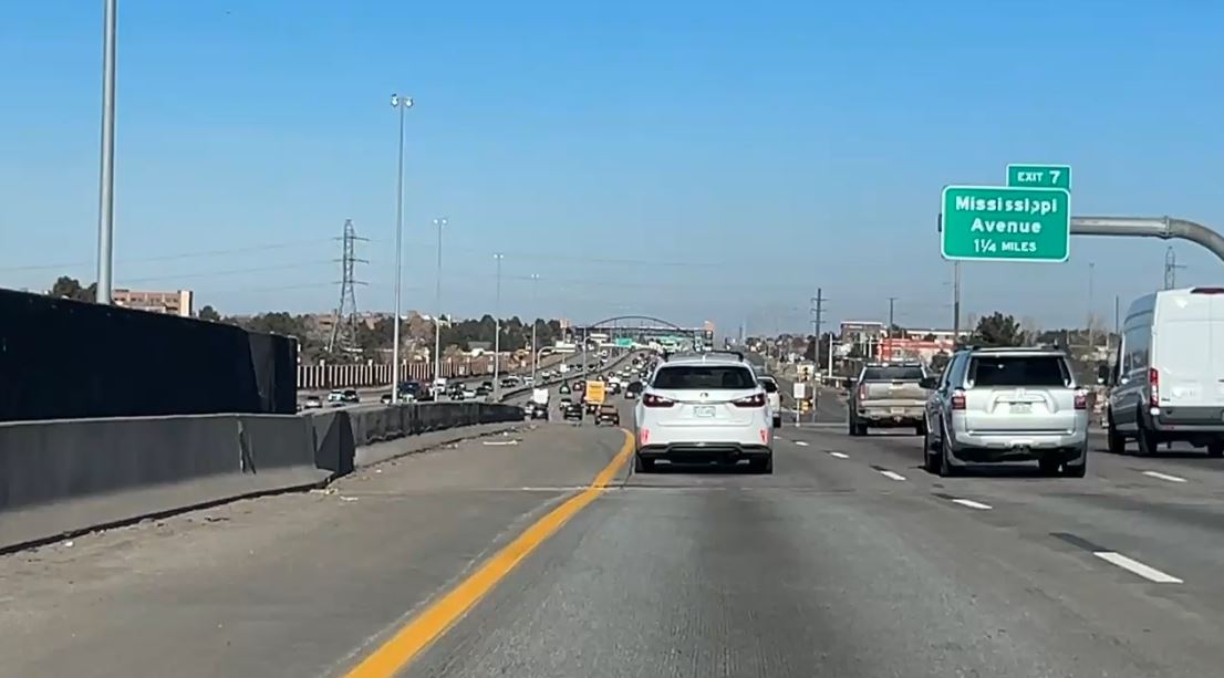 Northbound I-225 dip
