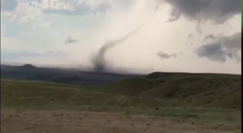 The National Weather Service Great Falls confirmed that a tornado touched down west of Hays on Tuesday