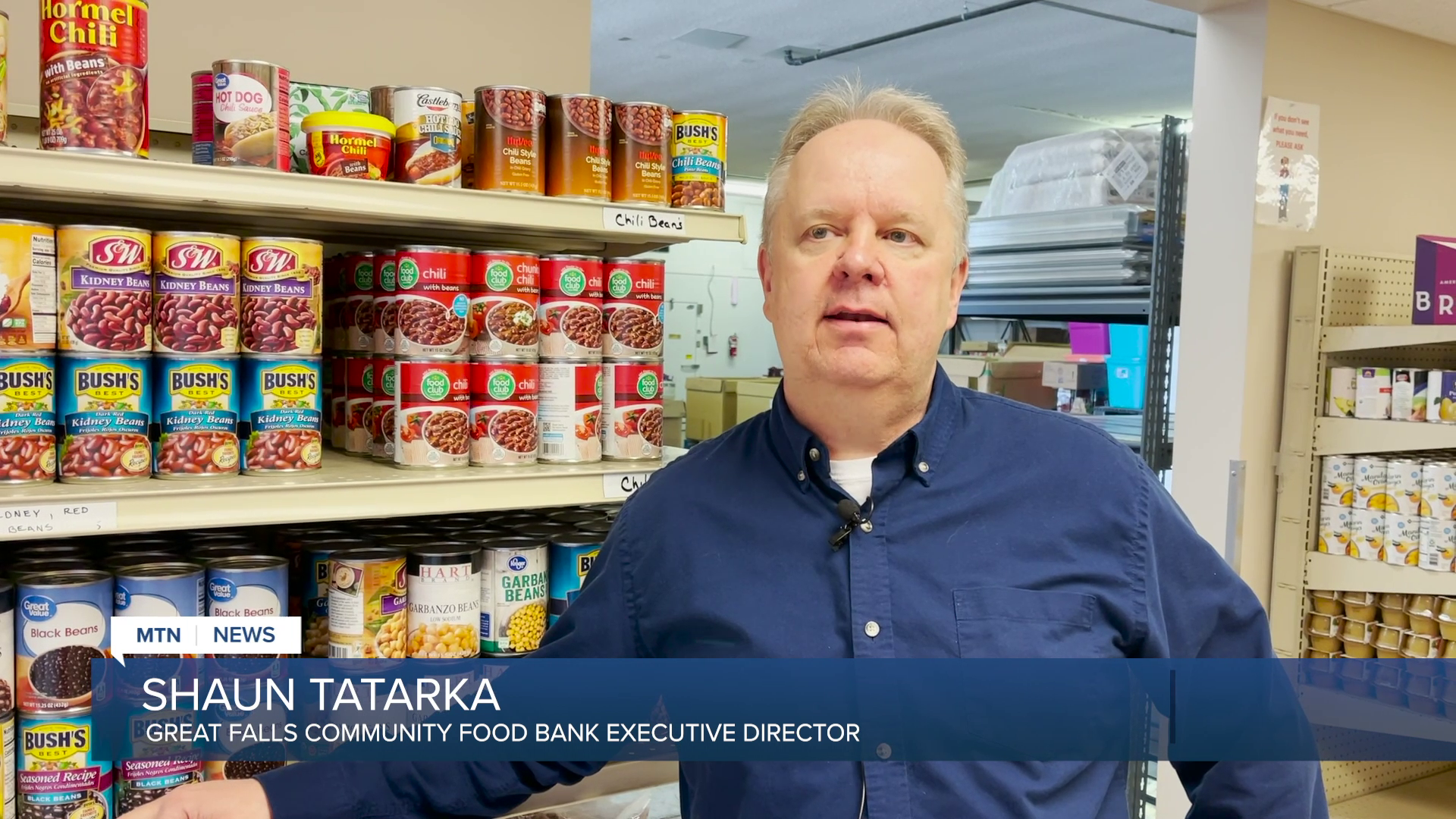 Shaun Tatarka, director of the Great Falls Community Food Bank