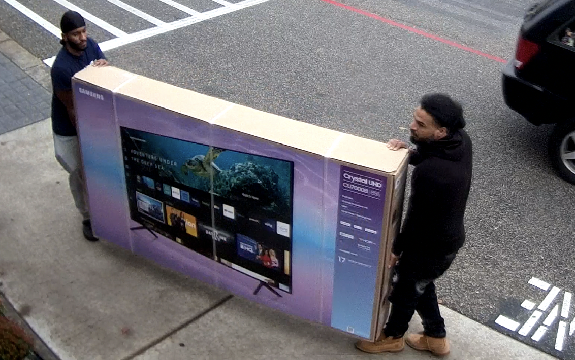 Suspects stealing TV