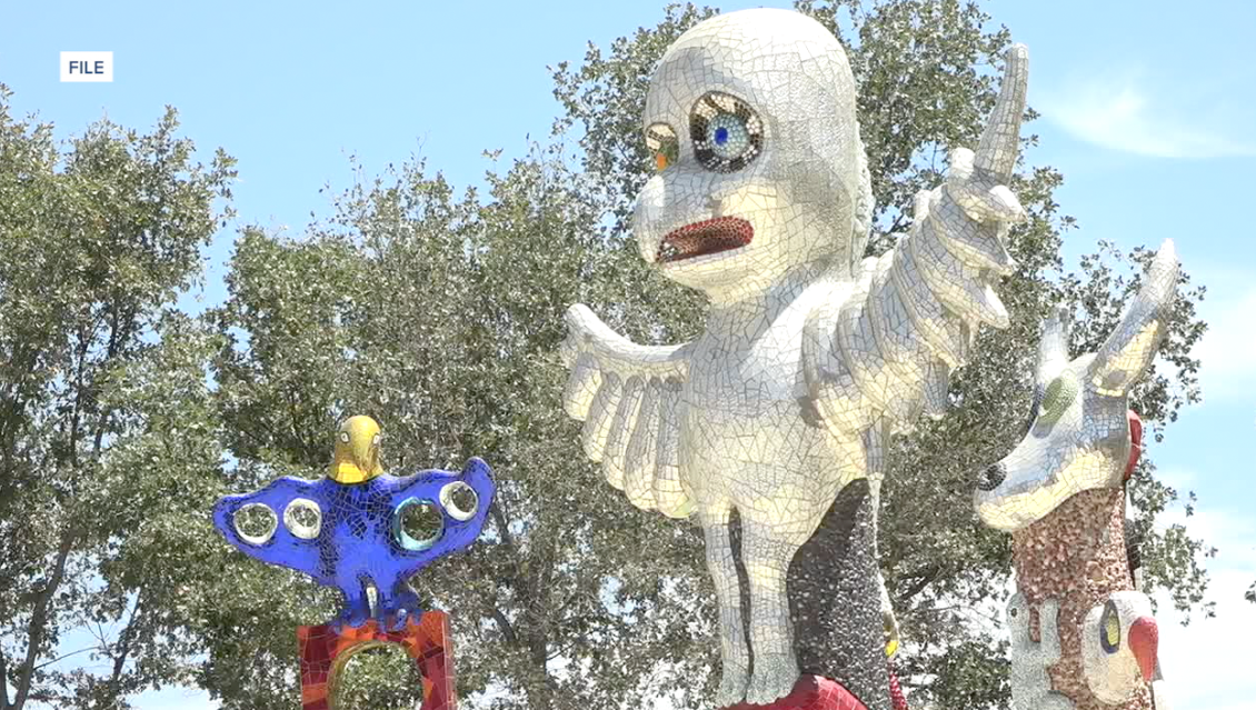 Some of the already-existing Escondido's art pieces on display. 
