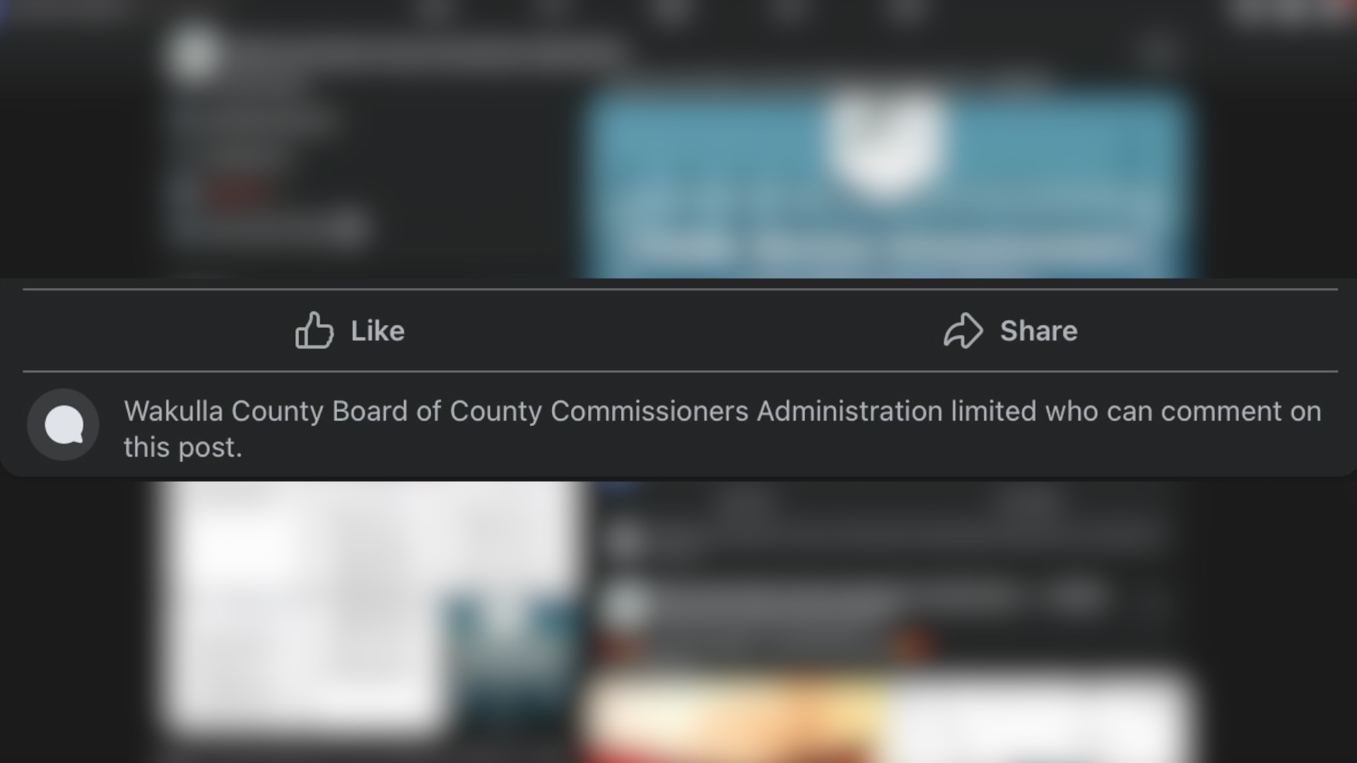 WCBOCC Facebook page screen shot