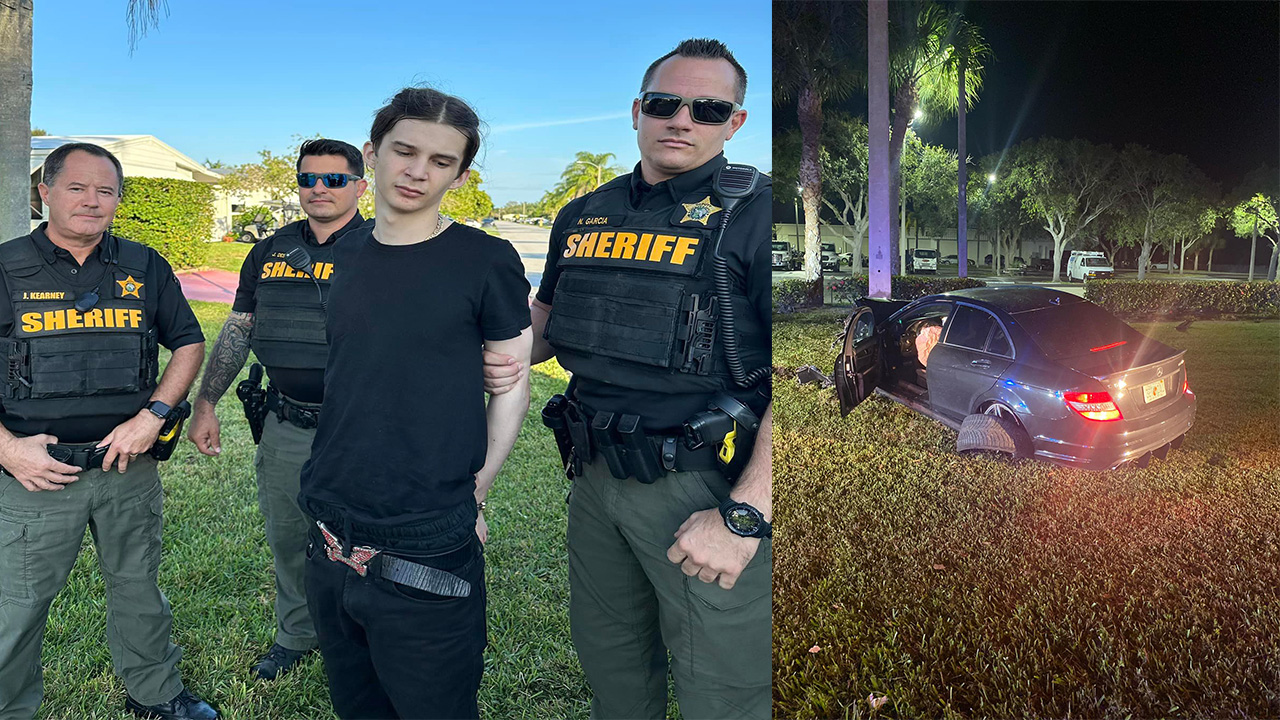 Seth Seidler, felon taken into custody after crashing Mercedes-Benz in Hobe Sound