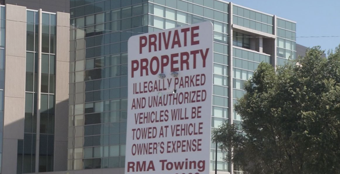 RMA Towing Sign