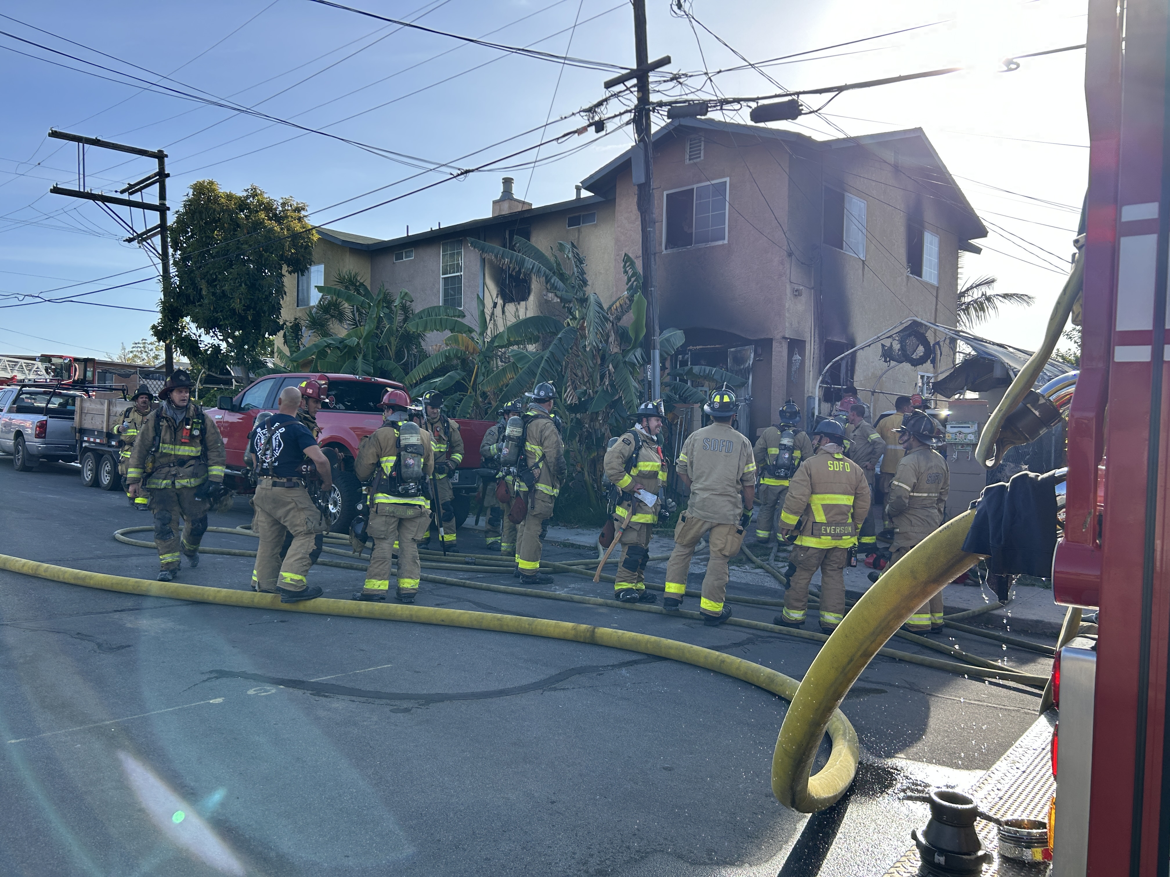 two-alarm structure fire 