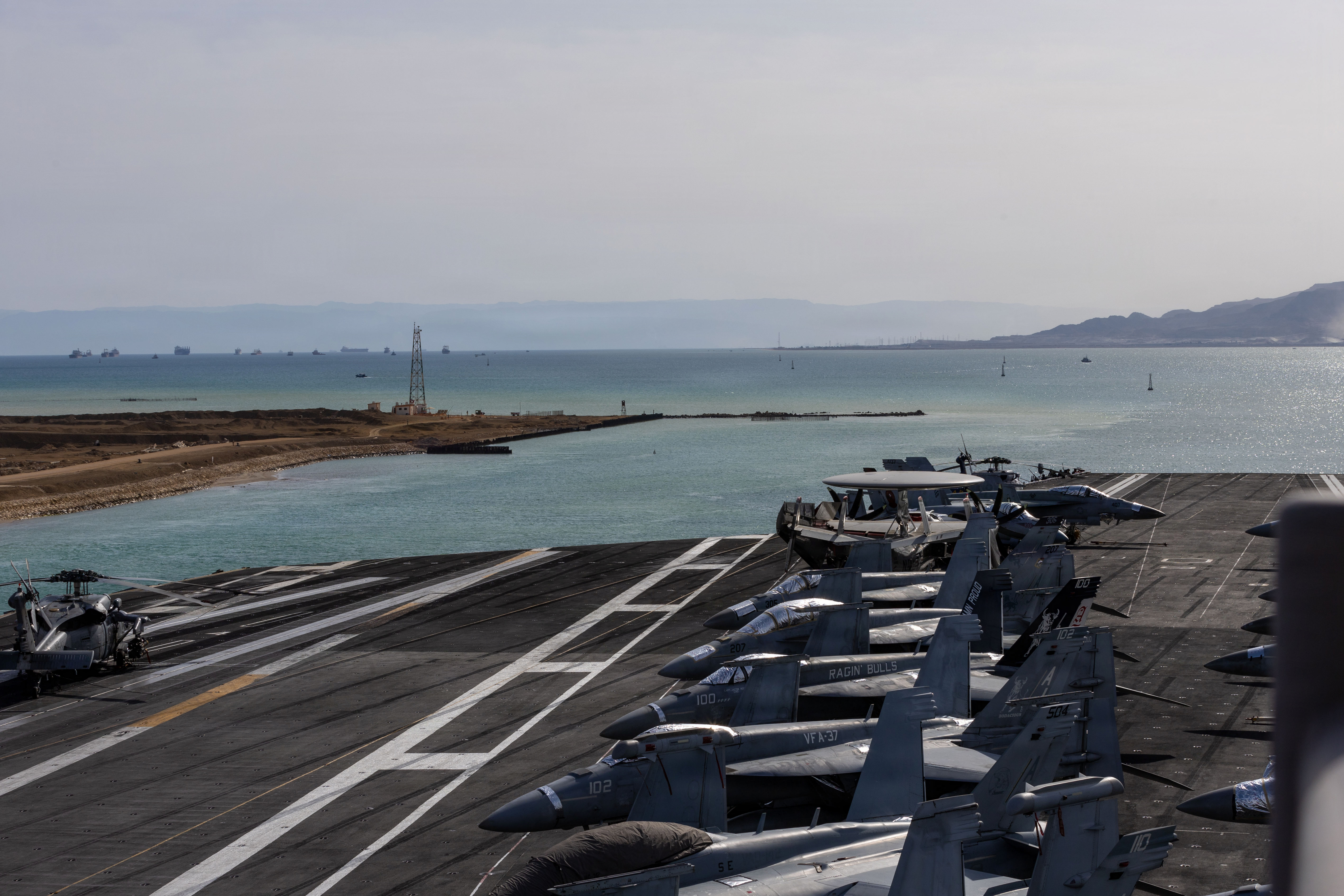 USS Gerald R. Ford (CVN 78) transits the Suez Canal during Operation Epic Fury