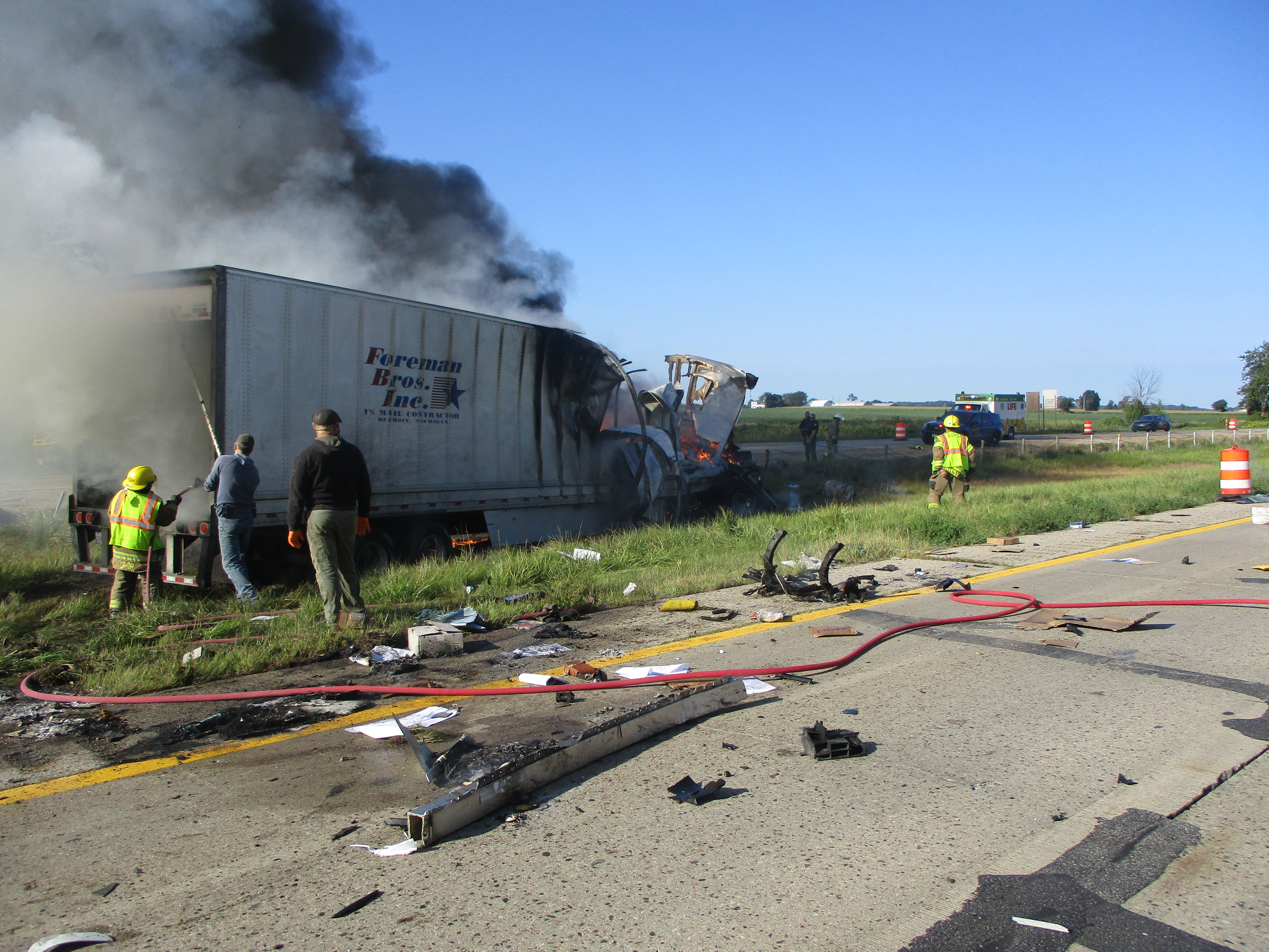 Berlin Township semi crash