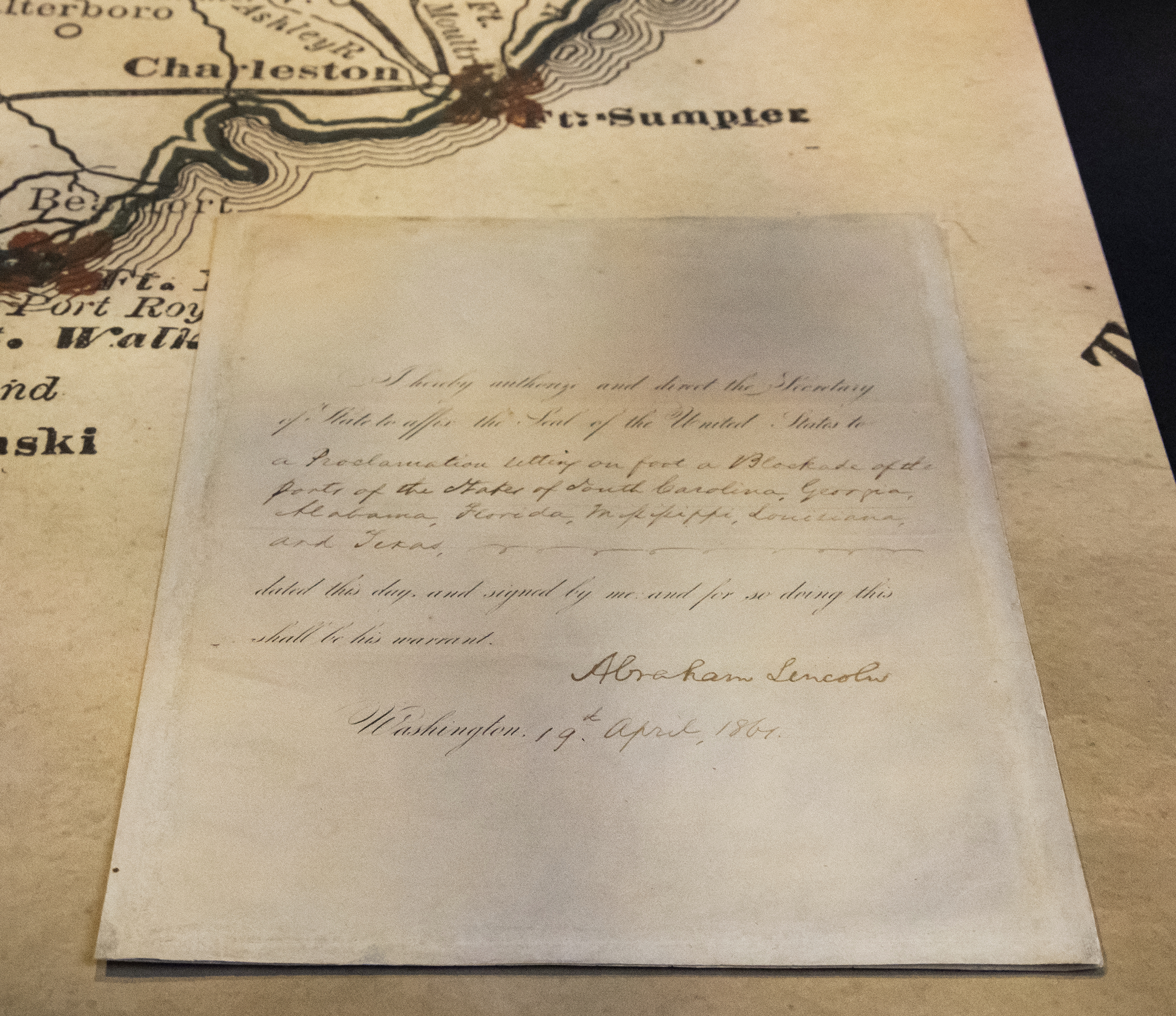 Lincoln Documents Civil War Blockades