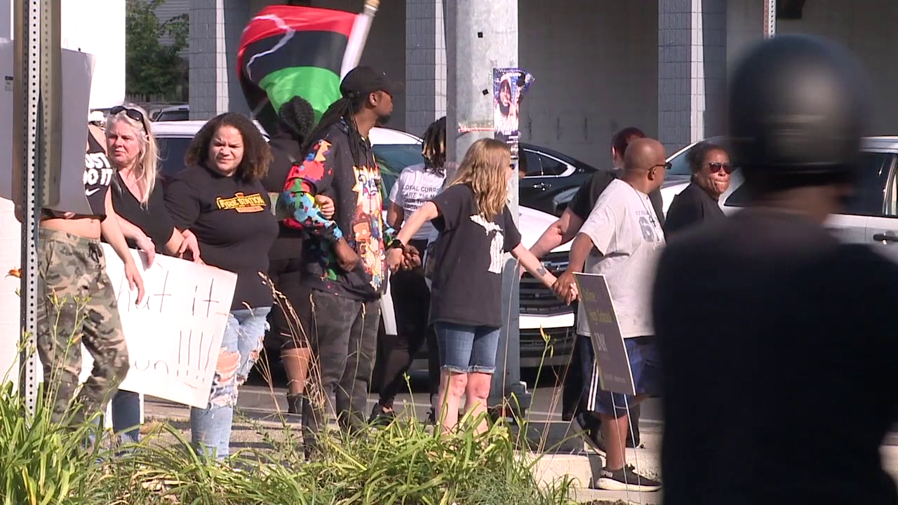 Gas station protest