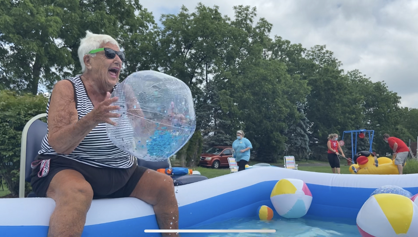 Resident enjoying Vintage Splash Bash