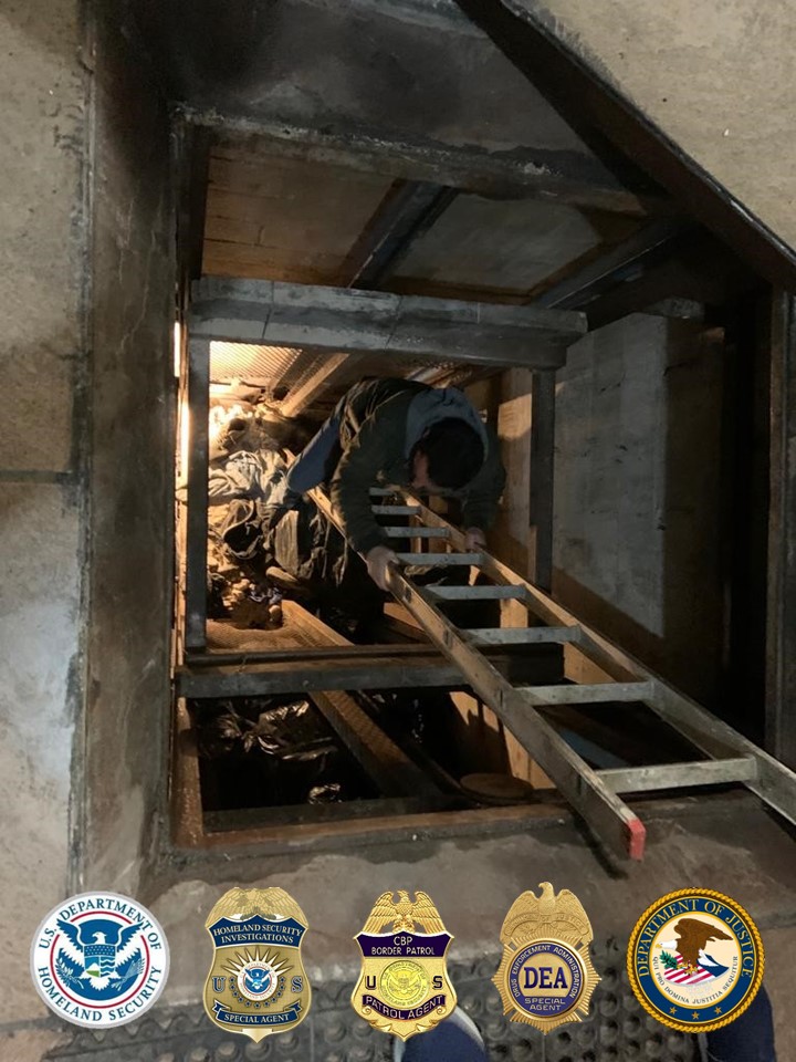 Local authorities discover drug tunnel under U.S.-Mexico border