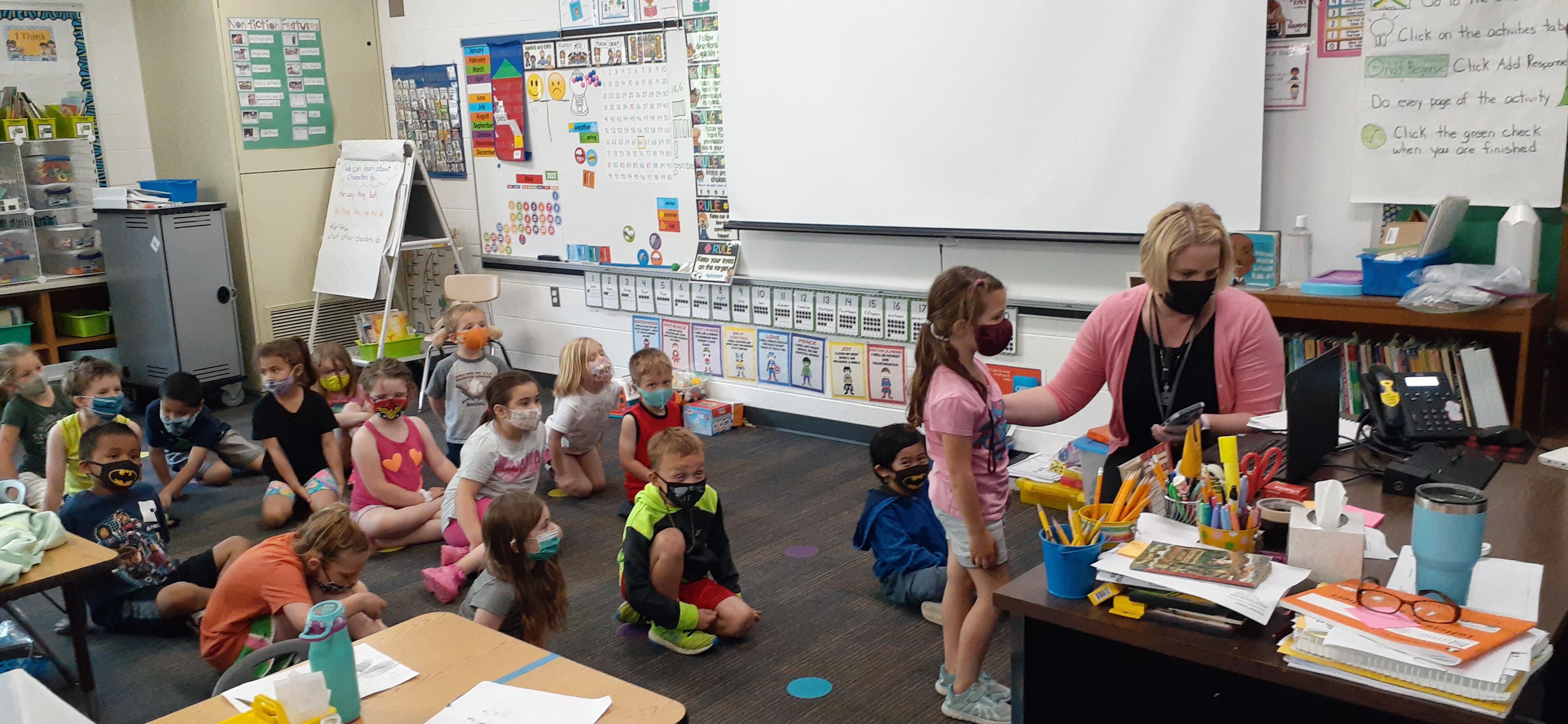 Grandville class speaks with MSU football coach