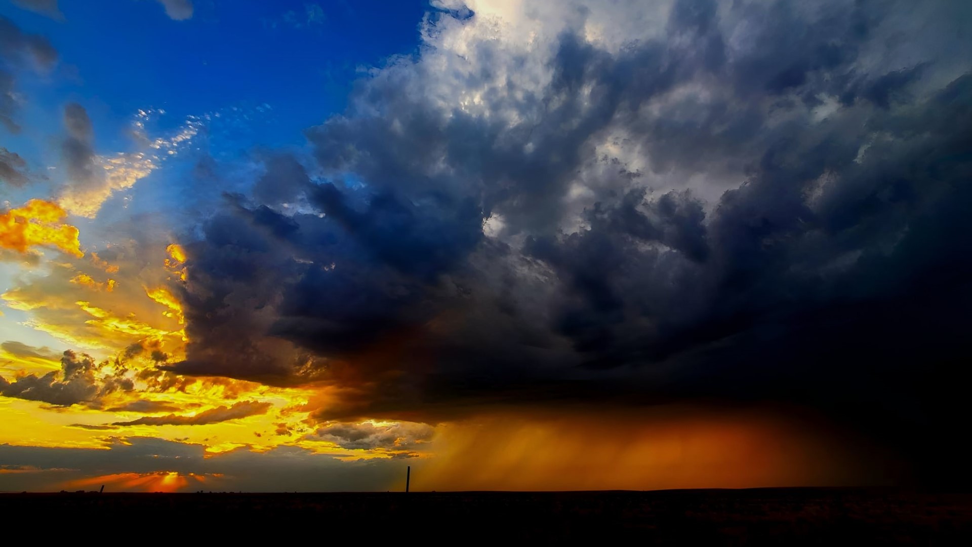 Crowley County sunset storms