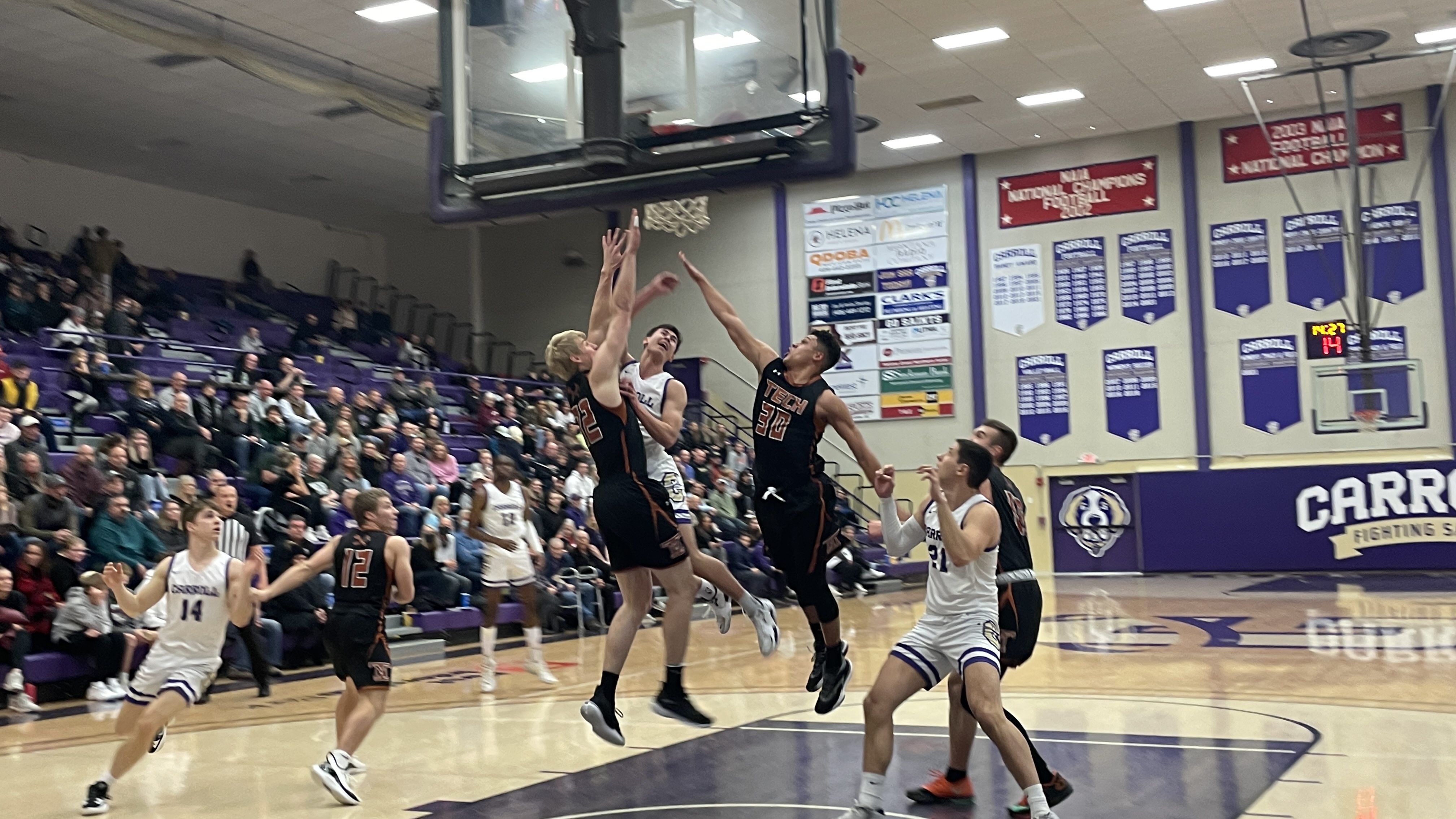 Carroll sweeps Tech to reopen Frontier conference play