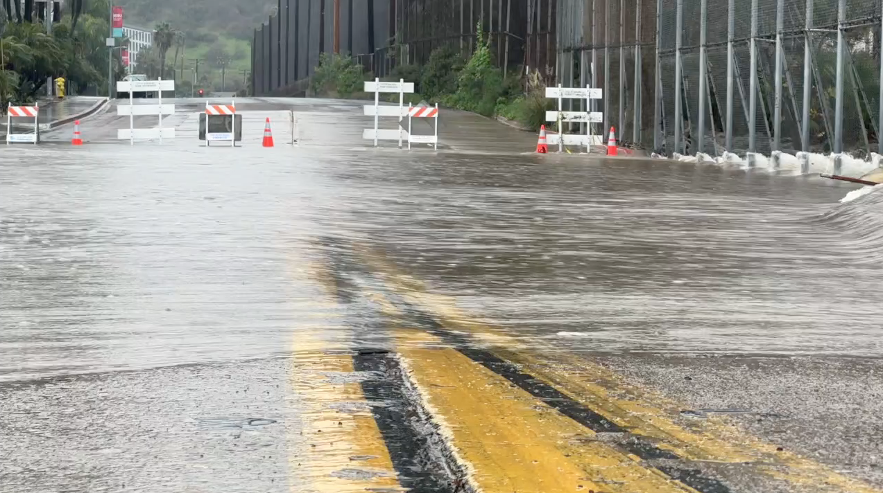 Fashion Valley road closure due to flood concerns