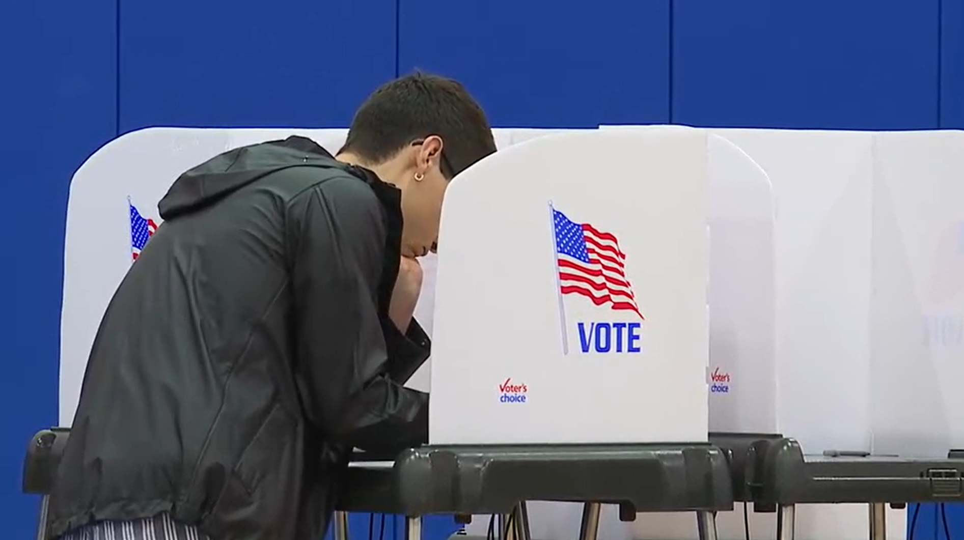 Maryland Primary Election Voting Voter Voting Booth