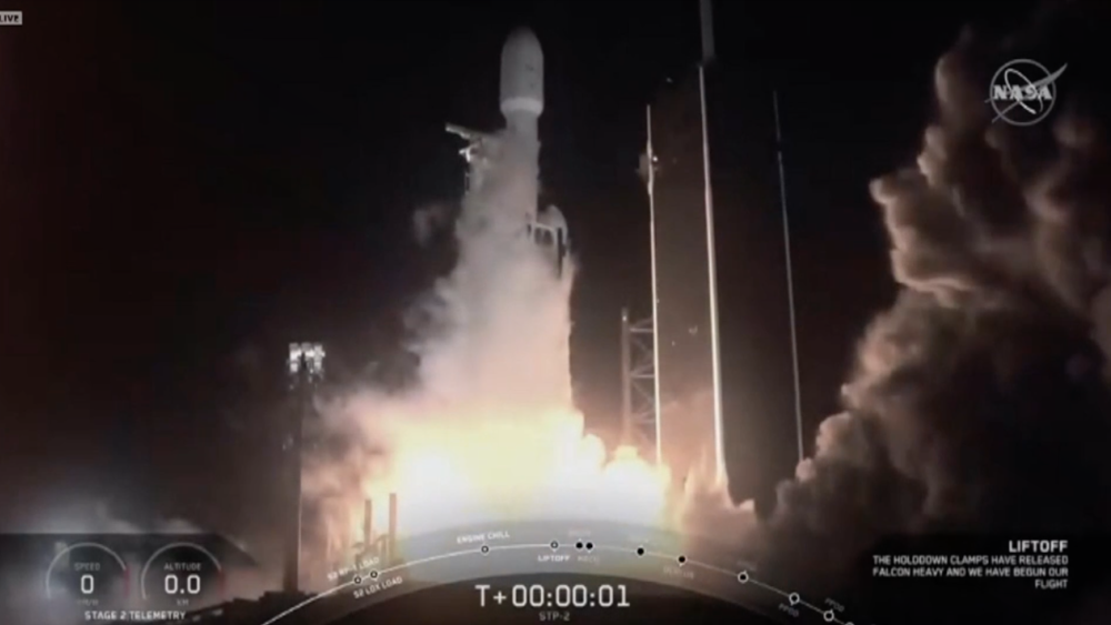 Falcon Heavy rocket launch night June 25 2019