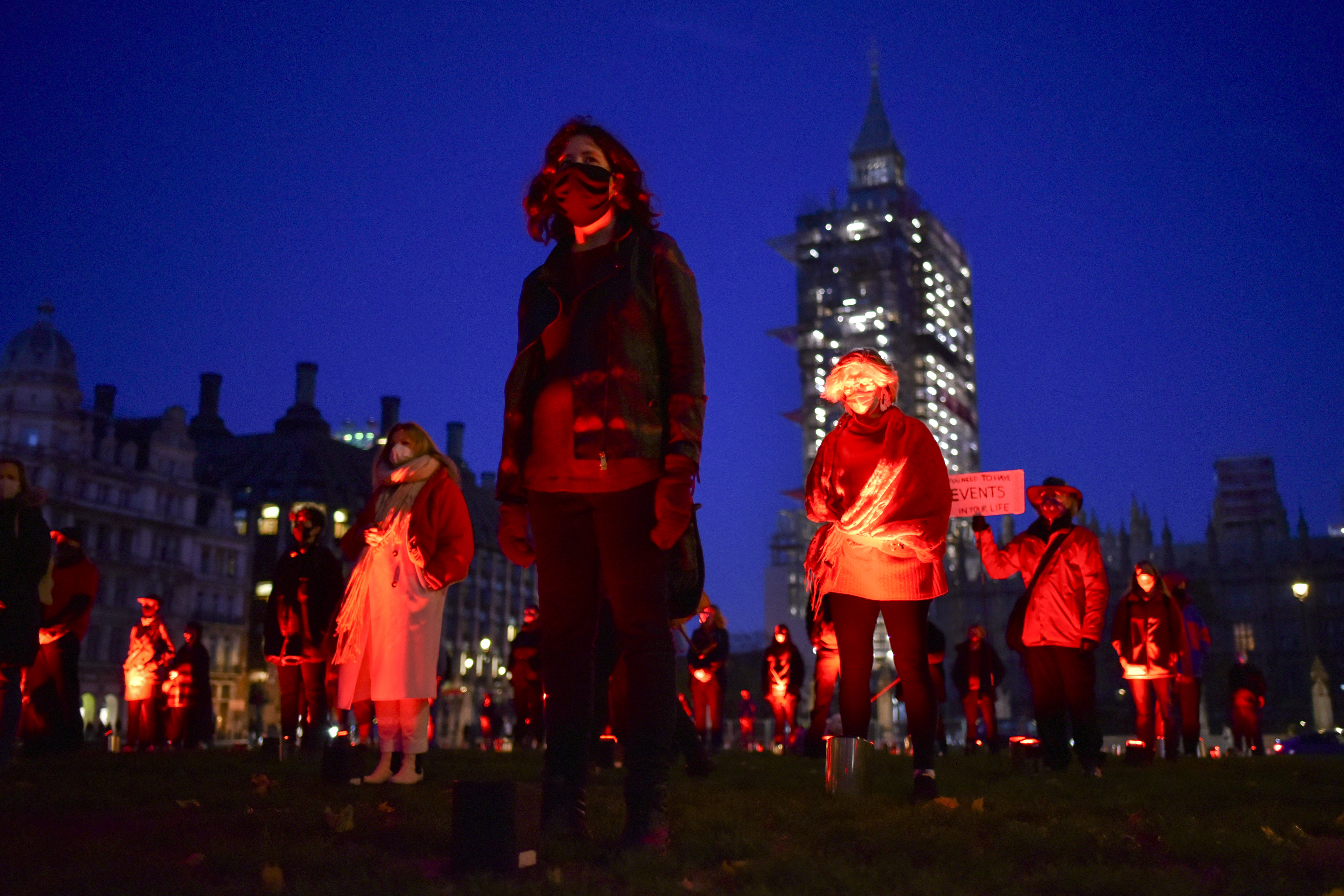 Virus Outbreak Britain Protest