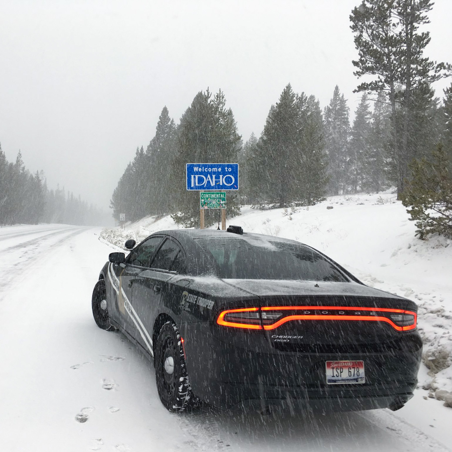Idaho State Police Winter driving conditions