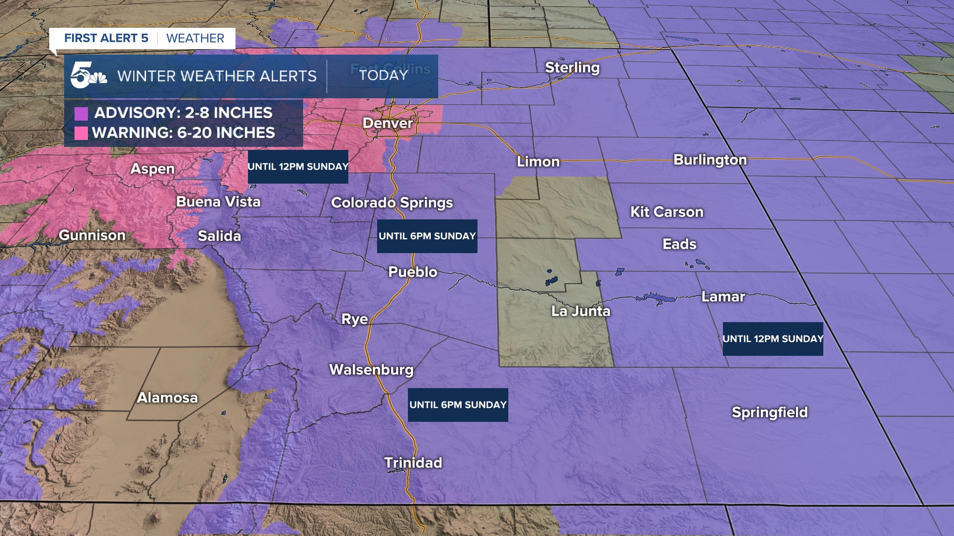 Winter Weather Alerts in Southern Colorado