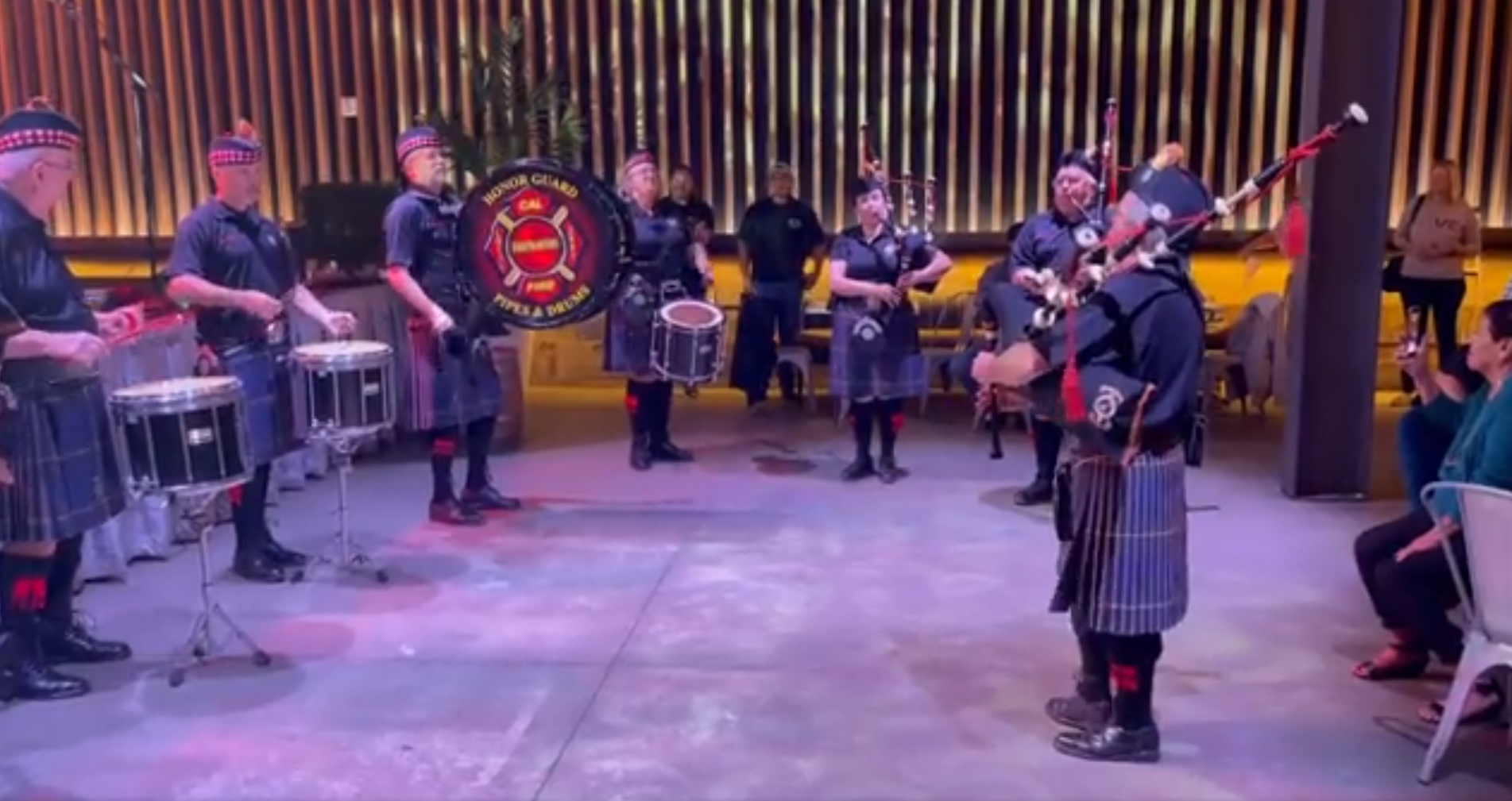 There was a live performance by the CAL FIRE L2881 Honor Guard Pipes and Drums. 