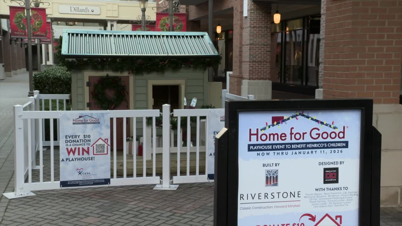 You could win this luxury playhouse by donating $10 to help children facing abuse and neglect