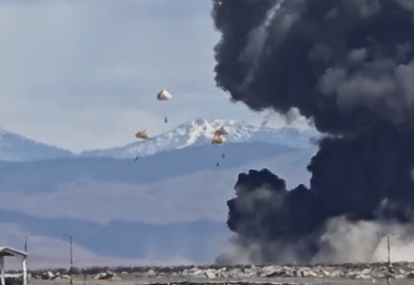 Pilots eject after jets collide during an airshow in Idaho.