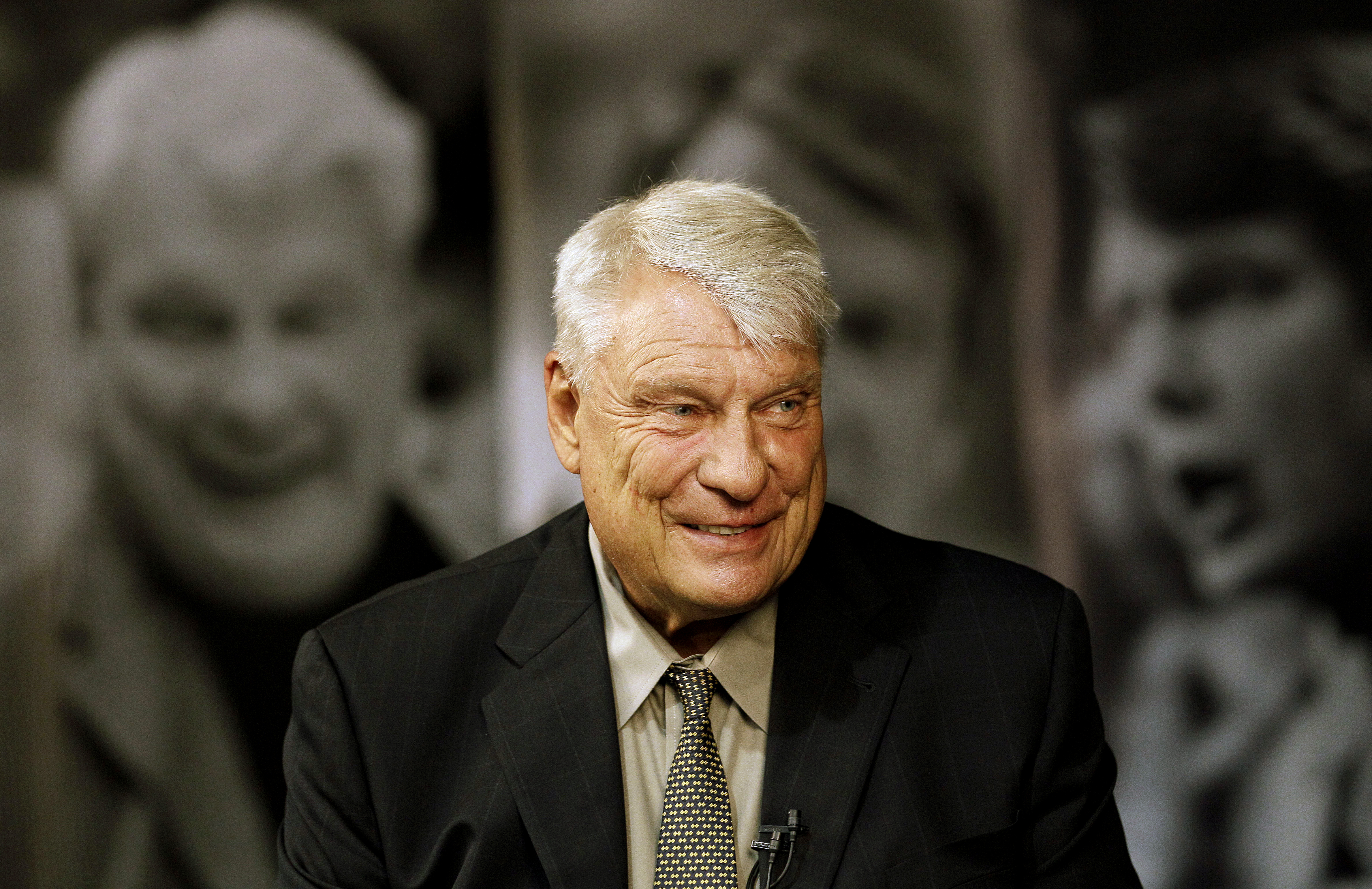 FILE - Former Golden State Warriors head coach Don Nelson smiles while being interviewed at the Warriors NBA training facility in Oakland, Calif., Tuesday, Aug. 28, 2012.