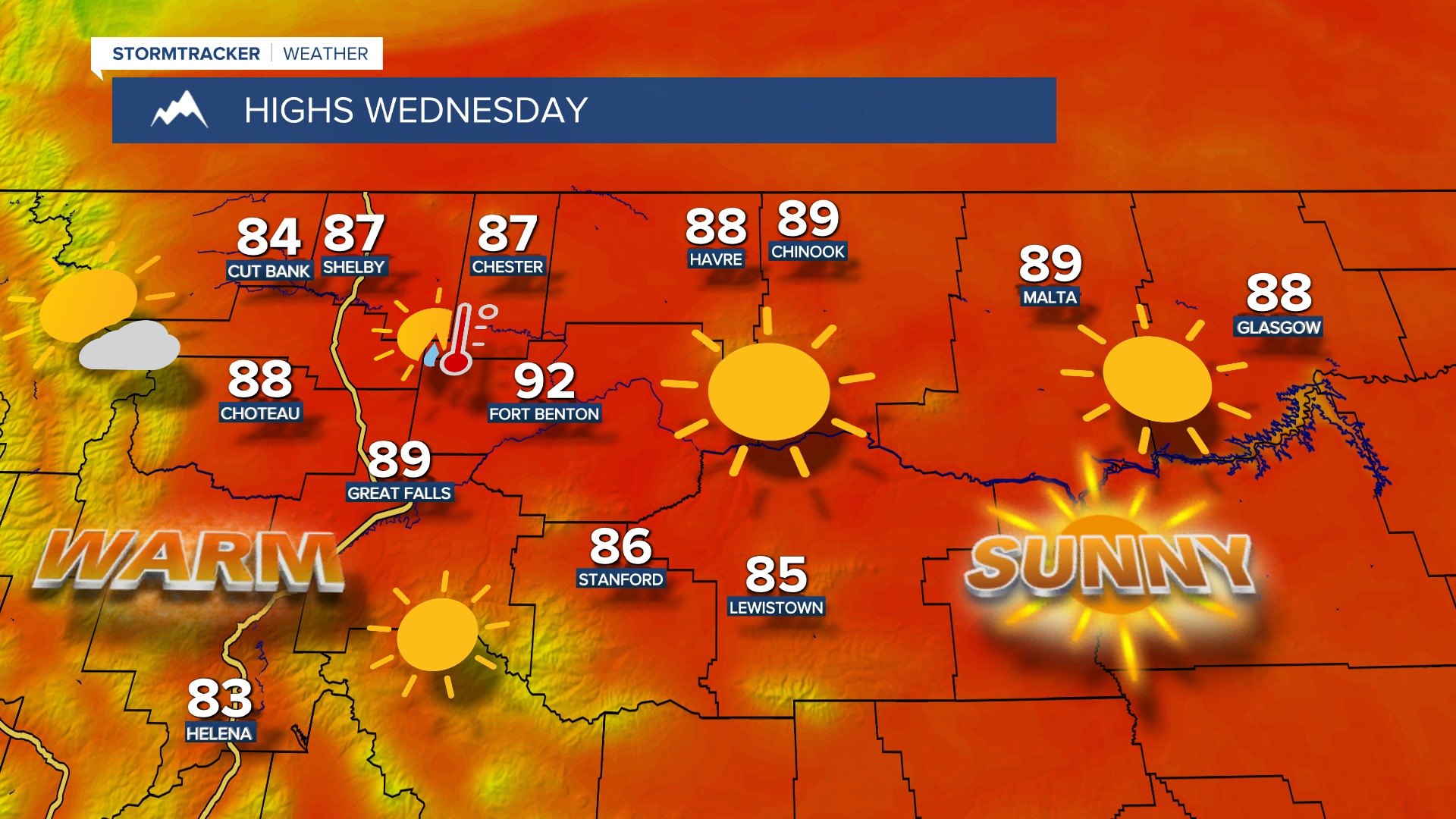 Highs Wednesday