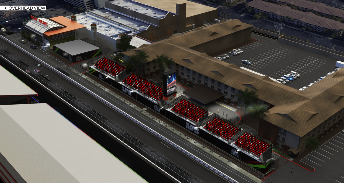 Ellis Island - Las Vegas Grand Prix grandstand
